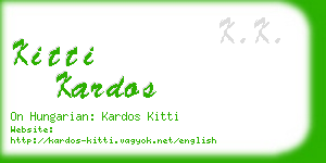 kitti kardos business card